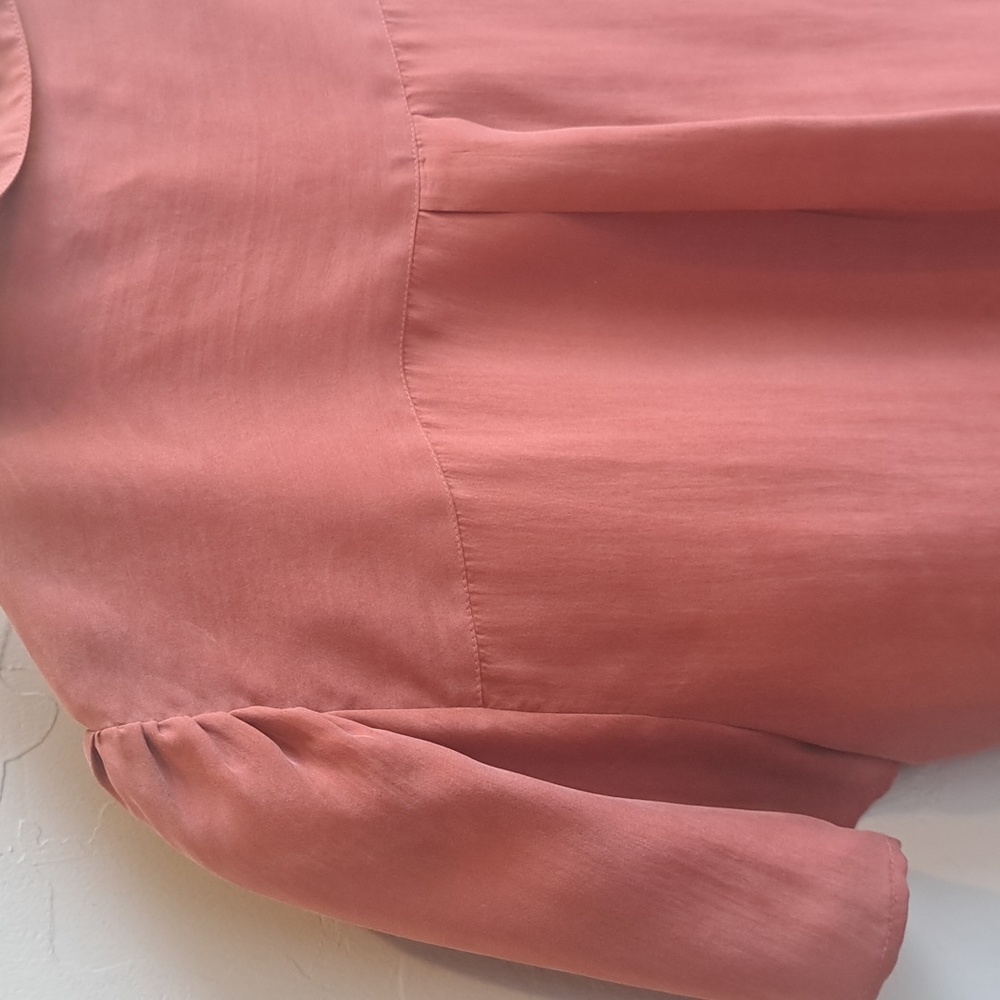 🌿Madewell Silk Camp Shirt NWOT Large - Picture 14 of 16